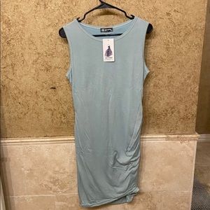 NWT! Teal sleeveless midi dress (med)